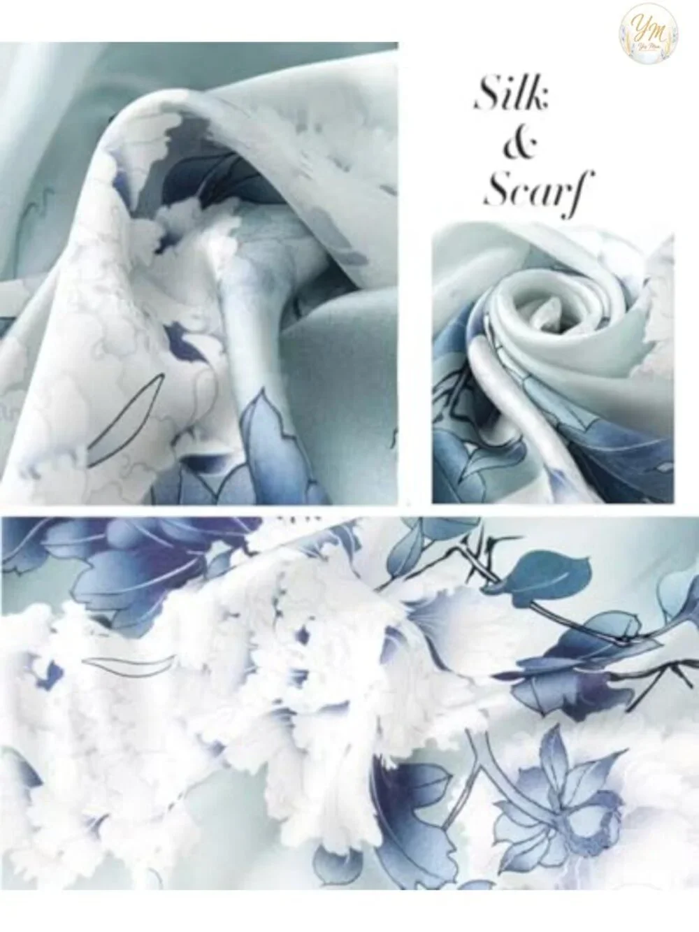 100% Mulberry Silk Long Oblong Scarf - Women's Large Shawl Wrap